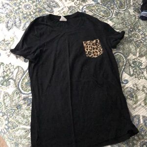 PINK black one pocket shirt